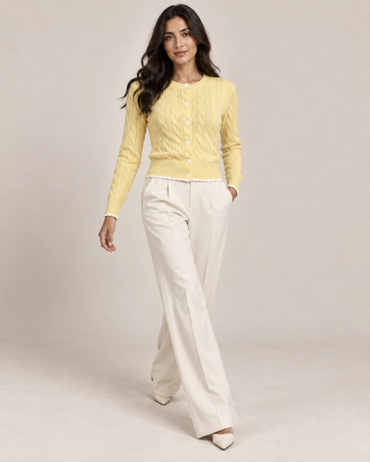 Cardigan jaune